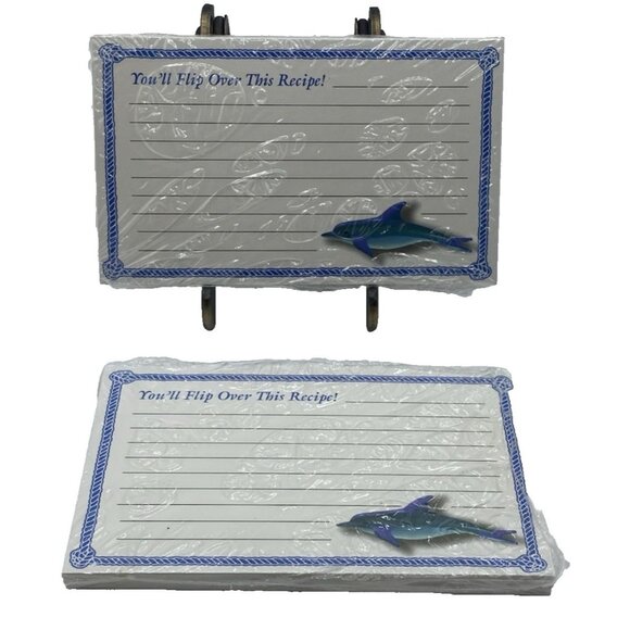 University of Delaware Fish Theme Recipe Cards 3"x5" New Lot of 2 Coastal Ocean - Picture 1 of 14